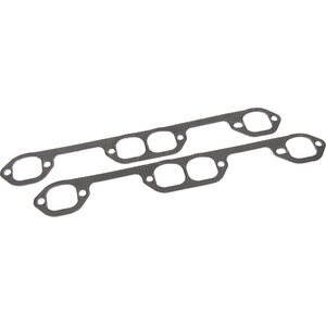 Beyea Custom Headers - HG18C - Exhaust Gasket SBC 18 Degree Chevy - 1.830 x 1.710 in D Port - Graphite - Small Block Chevy