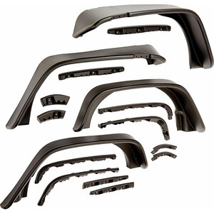 Bushwacker - 10918-07 - 07-   Jeep JK 4dr Flat Style Fender Flares