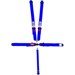 Crow Enterprizes - 11003B - 5-Pt Harness Small Latch Blu Bolt in Blk Hardware
