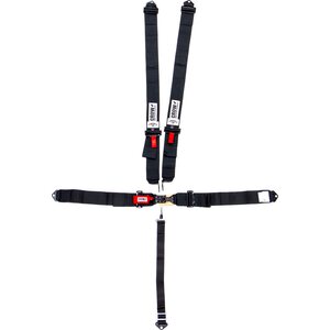 Crow Enterprizes - 11004B - 5-Pt Harness Small Latch Blk Bolt In BLK Hardware