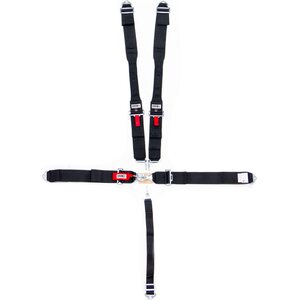 Crow Enterprizes - 11004DB - 5-Pt Harness Small Latch Blk Hans Bolt In Pull Do