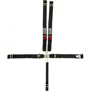 Crow Enterprizes - 11014 - 5-Pt Harness Small Latch Blk Wrap Around Pull Dow