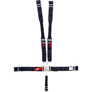 Crow Enterprizes - 11074DB - 5-Pt Harness Big Latch Blk Hans Wrap Around Pul