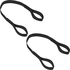 Macs Custom Tie-Downs - 111218 - 1in x 18in Loop Strap Black Pair