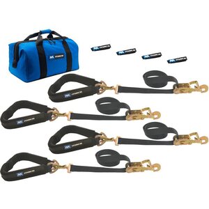 Macs Custom Tie-Downs - 511658 - 4 Tie Downs Direct Hook & 4-40in Thru Wheel Stra