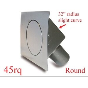 Hagan - FD45RQ - Round Quarter Panel Fuel Door Hinged On Left
