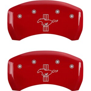 MGP Caliper Cover - 10197SMB1RD - 05-10 Mustang Caliper Covers Red