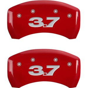 MGP Caliper Cover - 10198SM37RD - 10-14 Mustang Base Caliper Covers Red