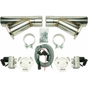 Pypes Performance Exhaust - HVE10K3 - Dual Electric Exhaust Cutout 3in w/Y-Pipes