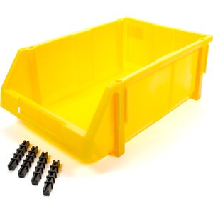 Triple X Race Components - PA-PBIN-8134 - Plastic Storage Bin YEL 17-3/4 x 11-1/2 x 6-3/4