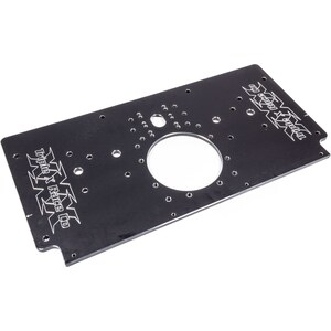 Triple X Race Components - SC-EG-0006BLK - Alum Rear Motor Plate Raised Rail Black Sprint