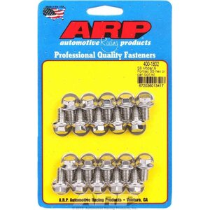 ARP - 400-1802 - Oil Pan Bolt Kit 6pt SS SBM & Pontiac V8
