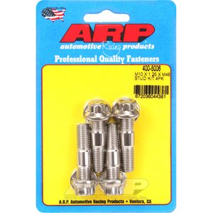 ARP - 400-8006 - Stud Kit - Broached 4pk 10mm x 1.25 x 48mm