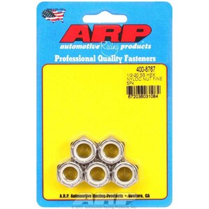ARP - 400-8767 - S/S 6pt. Fine Nyloc Nuts - 1/2-20 (5)