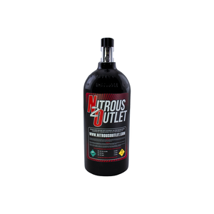 Nitrous Outlet 50-30120 - Nitrous Bottle 2.5lb W/Valve Powersports Gloss Black Aluminum