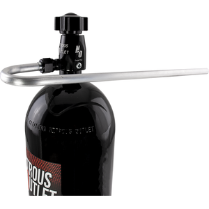 Nitrous Outlet 00-35020 - 180 Degree Aluminum Pressure Relief Tube Black 8AN B-Nut