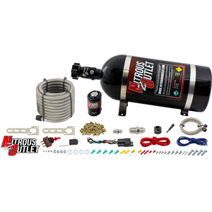 Nitrous Outlet 00-10201-10 - Universal EFI Dry Dual Nozzle System 70-200 HP 10lb Bottle