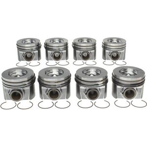 Clevite M77 - 224-3666WR - Piston Set w/Rings Ford 6.4L Diesel 8pk