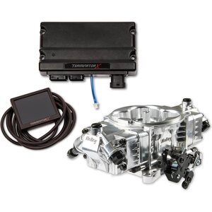 Holley - 550-1001 - Terminator X Stealth Kit 4150 Shiny Finish