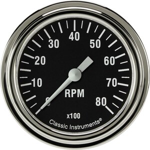 Classic Instruments - HR383SLF - Classic Instruments Hot Rod Tachometer 2-5/8 Full Sweep