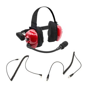 Rugged Radios - H80-RD - Headset Track Talk Red Linkable Intercom