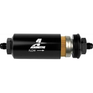 Aeromotive - 12347 - 6an Inline Fuel Filter 10 Micron 2in OD Black