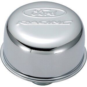 Ford Racing - 302-215 - Chrome Steel Breather W/Ford Racing Logo