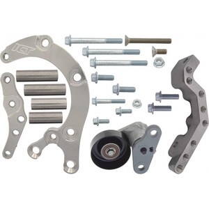 ICT Billet - 551137-LS74-3 - LS Truck Low Mount 4-Rib A/C Compressor Bracket