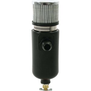 Moroso - 85402 - Breather Tank 1qt w/10an Fitting - Poly - Black