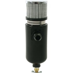 Moroso - 85406 - 1qt Breather Tank w/6an Inlet Black Polyethylene