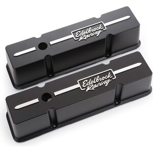 Edelbrock - 41643 - Valve Cover Kit Race Series SBC Tall Black