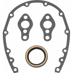 Edelbrock - 6997 - SBC Timing Cover Gasket  and Oil Seal Kit