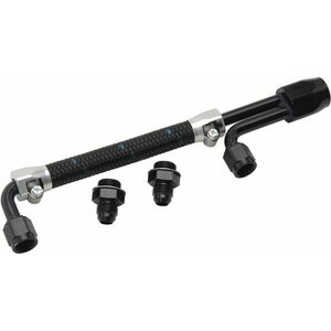 Edelbrock - 80913 - Dual Quad Fuel Line Kit Clear/Black Finish