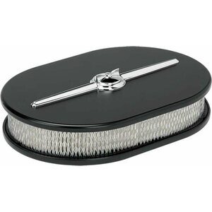 Billet Specialties - 15324 - Oval Air Cleaner Small Streamline Black