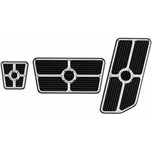 Billet Specialties - 198625 - Universal Pedal Kits Grooved Black
