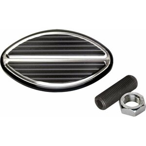 Billet Specialties - 199335 - Black Oval Brake Pedal