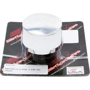 Billet Specialties - 20720 - Polished Breather Cross Flags Logo