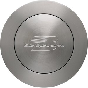 Billet Specialties - 32627 - Horn Button Large Brushe d Billet Specialtie Logo