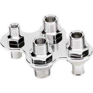 Billet Specialties - 66925 - A/C & Heat Bulkhead Push-On 4 Port