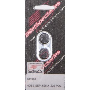 Billet Specialties - 68320 - Hose Separator .625x.625 -Polished