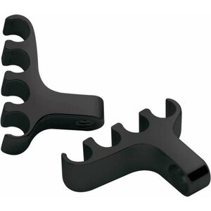 Billet Specialties - 69784 - 4 Wire Separator Valve Cover Mount Black Pair