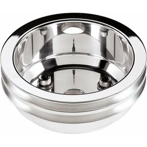 Billet Specialties - 78220 - SBC 2 GRV Crank Pulley LWP Polished