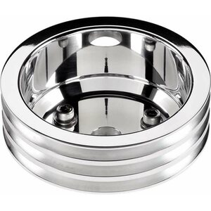 Billet Specialties - 78230 - SBC 3 GRV Crank Pulley LWP Polished