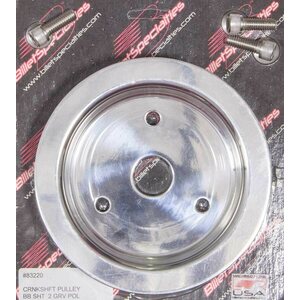 Billet Specialties - 83220 - Polished BBC 2 Groove Lower Pulley
