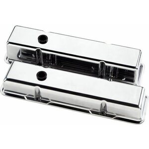 Billet Specialties - 95129 - Valve Cover SBC Short Plain Polished