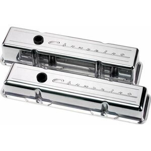 Billet Specialties - 95223 - SBC Script Tall Valve Covers