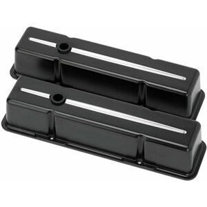 Billet Specialties - 95224 - SBC Tall Valve Covers Black