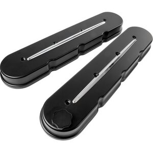 Billet Specialties - 95424 - LS Streamline Valve Covers Satin Black