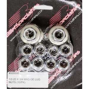 Billet Specialties - 999996 - 1/2-20 X 3/4 Mag Lug Nuts (10/PK)