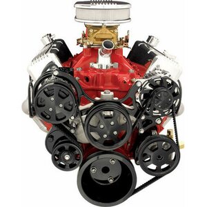 Billet Specialties - BLK13220 - SBC Tru Track Pulley System Black